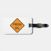 Frischöl-Straßenschild Warnschild Gepäckanhänger (Rückseite horizontal)