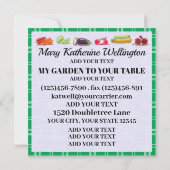 Frischprodukte und Reservekarte Dankeskarte (Rückseite)