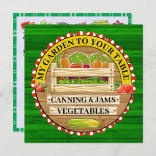 Frischprodukte und Reservekarte Dankeskarte