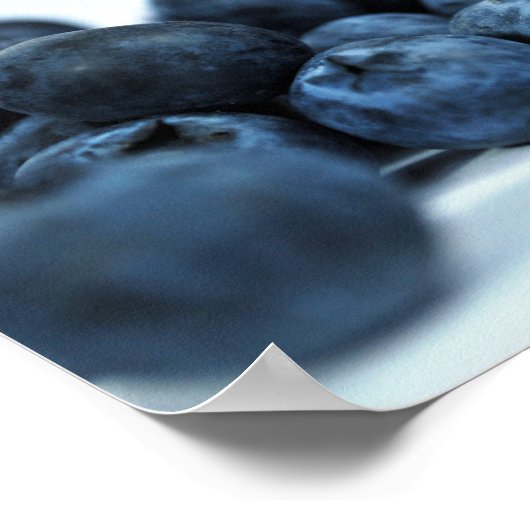 Frischreife Blaubeeren Poster (Ecke)