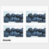 Frischreife Blaubeeren Rechteckiger Aufkleber (Blatt)