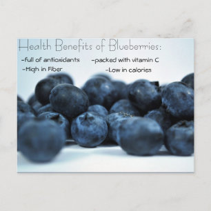 Frischreife Blueberries - Gesundheitliche Vorteile Postkarte