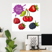 Frischreife Früchte Poster (Heimbüro)