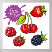 Frischreife Früchte Poster (Vorne)