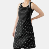 Frischschere Muster barbershop grau und schwarz Schürze (InSitu)