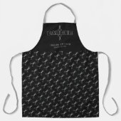 Frischschere Muster barbershop grau und schwarz Schürze (Vorderseite)