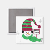 Frischschnee Magnet (Vorderseite/Rückseite)