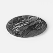 Frischschnitzel-Schnittholz-Graustufen Pappteller (Schrägansicht)