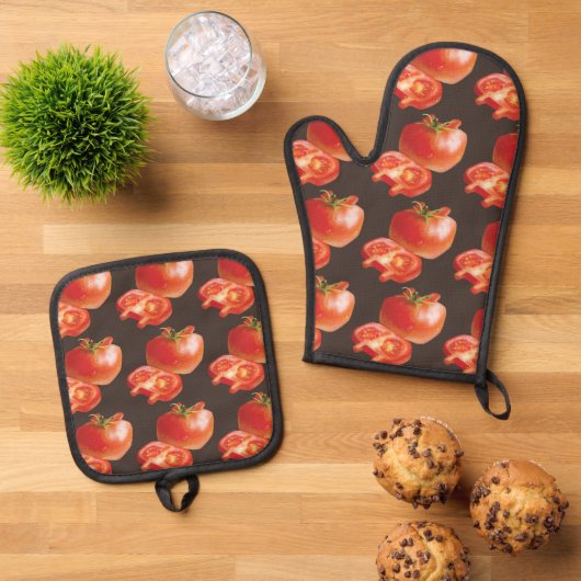 FrischTomate Ofenhandschuh & Topflappen-Set (Oben Unten)
