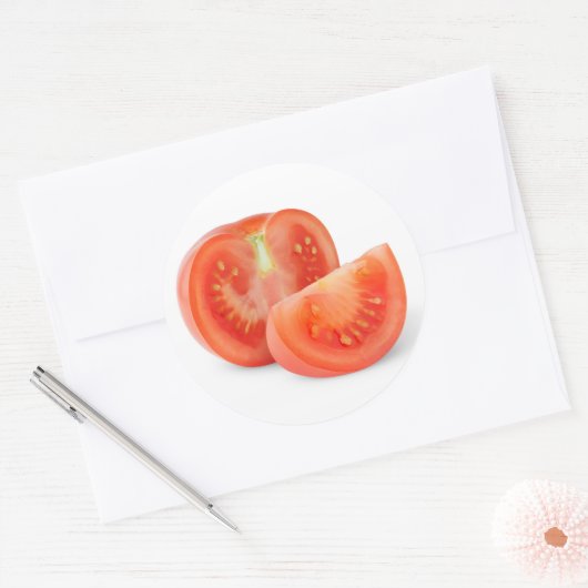 FrischTomate schneiden Runder Aufkleber (Umschlag)