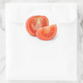 FrischTomate schneiden Runder Aufkleber (Tasche)