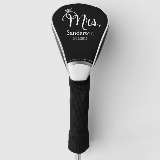 Frischvermählte Braut Mrs. Golf Headcover (Vorderseite)