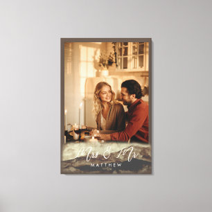 Frischvermählte Frau&Herr Rocky Landschaftsfoto Leinwanddruck