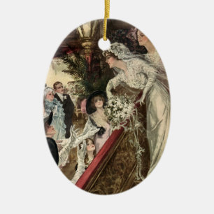 Frischvermählte im viktorianischen Stil, viktorian Keramikornament