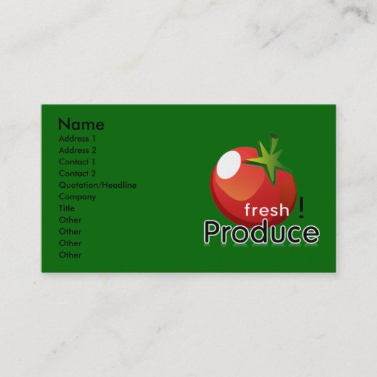 Frischware-Visitenkarten Visitenkarte (Vorderseite)