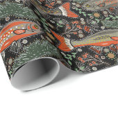 Frischwasser Fisch Stilvolle Design Trout Fischen  Geschenkpapier (Rolleneckpunkt)