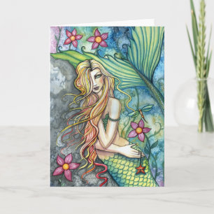 Frischwasser-Meerjungfrau-Grußkarte von M. Harriso Karte
