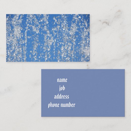 Frischwasser Visitenkarte (Vorne/Hinten)