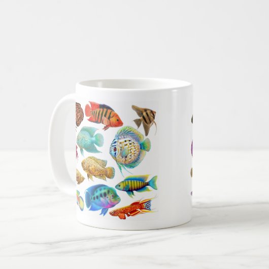 Frischwasseraquarium fischt Tasse (Vorderseite Links)