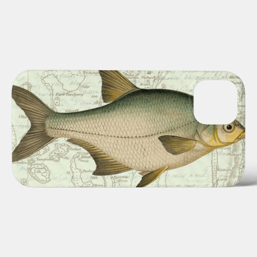 Frischwasserfische auf Karte Case-Mate iPhone Hülle (Rückseite (Horizontal))