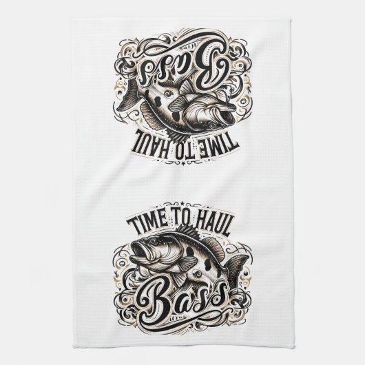 Frischzeit für den Hochseefang Geschirrtuch (Vertikal)