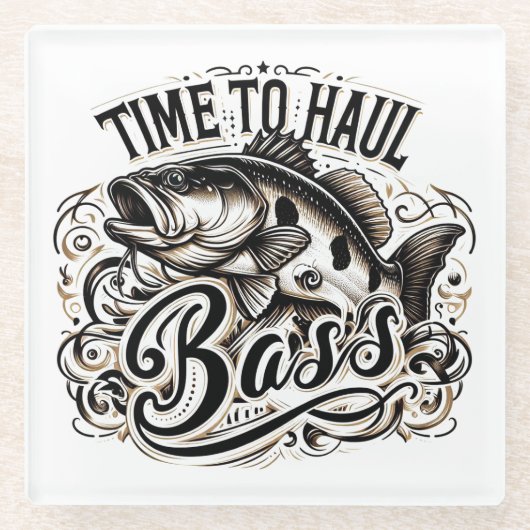 Frischzeit für den Hochseefang Glasuntersetzer (Vorderseite)