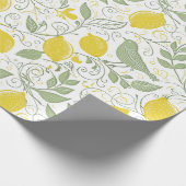 FrischZitronen, Blätter und Vögel-ID1052 Geschenkpapier (Ecke)