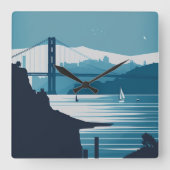 FRISCO BAY #1 QUADRATISCHE WANDUHR (Vorderseite)