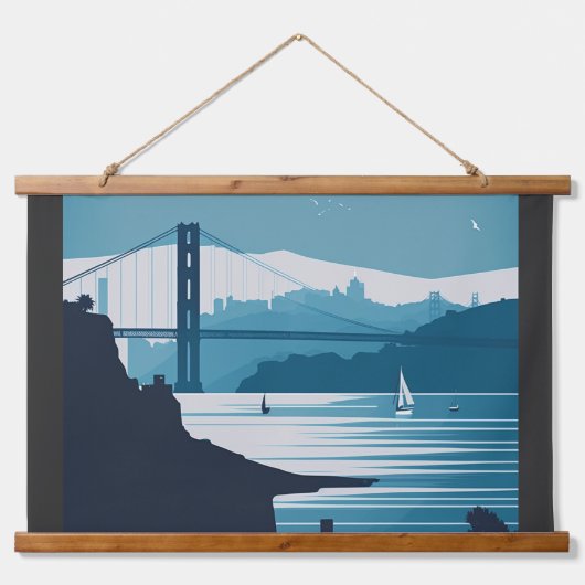 FRISCO BAY #1 WANDTEPPICH MIT HOLZRAHMEN (Vorne)