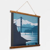 FRISCO BAY #1 WANDTEPPICH MIT HOLZRAHMEN (Gewinkelt)