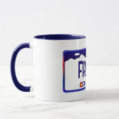 Frisco Colorado Blauer Nummernschild Tasse (Links)
