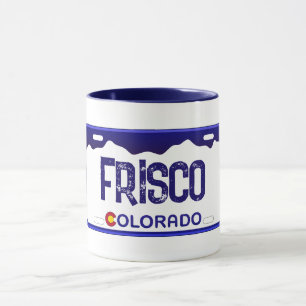 Frisco Colorado Blauer Nummernschild Tasse