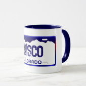 Frisco Colorado Blauer Nummernschild Tasse (VorderseiteRechts)