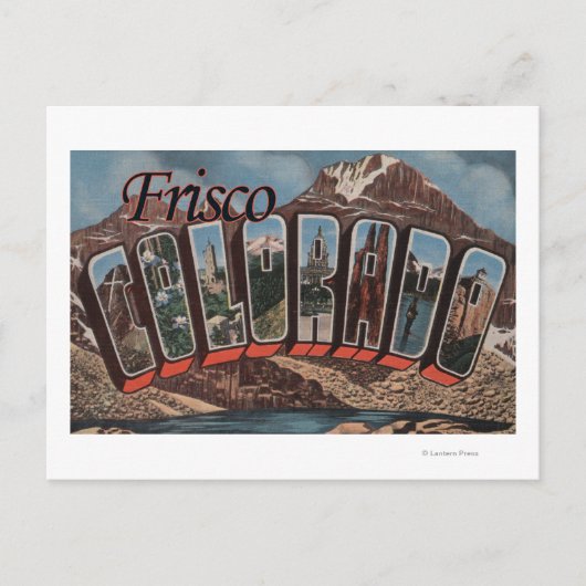Frisco, Colorado - Große Buchstabenszenen Postkarte (Vorderseite)