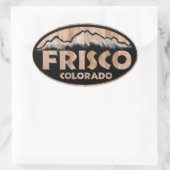 Frisco Colorado Holzschild ovale Aufkleber (Tasche)