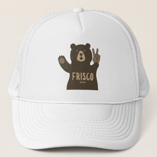 Frisco Colorado Peace Bear Truckerkappe (Vorderseite)