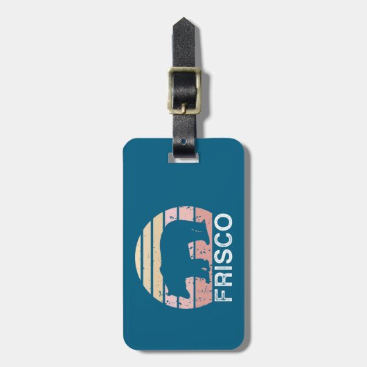 Frisco Colorado Retro Bear Gepäckanhänger (Vorderseite vertikal)