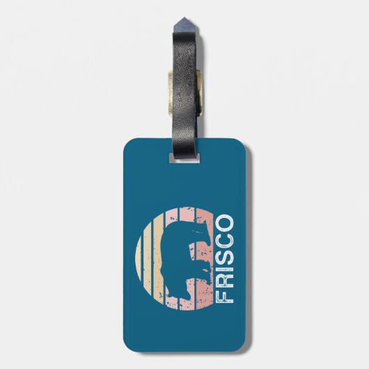 Frisco Colorado Retro Bear Gepäckanhänger (Rückseite vertikal)