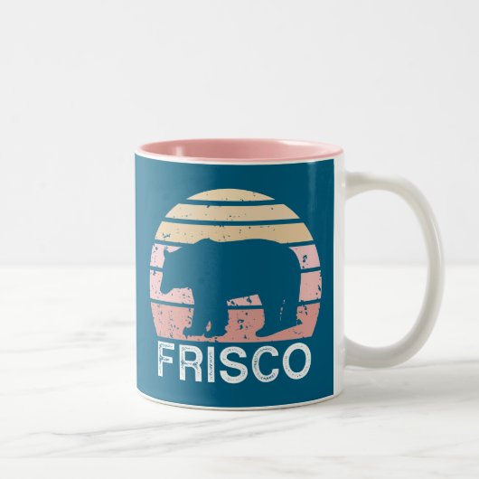 Frisco Colorado Retro Bear Zweifarbige Tasse (Rechts)