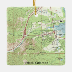 Frisco Colorado Topo Karte Keramikornament