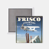 Frisco Colorado USA Reiseplakat Magnet (Vorderseite/Rückseite)