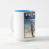 Frisco Colorado USA Reiseplakat Zweifarbige Tasse (Vorderseite Links)
