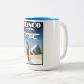 Frisco Colorado USA Reiseplakat Zweifarbige Tasse (VorderseiteRechts)