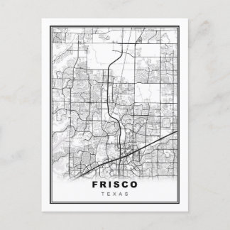 Frisco Map Postkarte
