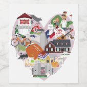 Frisco Texas Wine Weinetikett (Einzelnes Label)