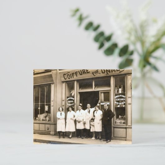 Friseur, 1930 postkarte (Stehend Vorderseite)