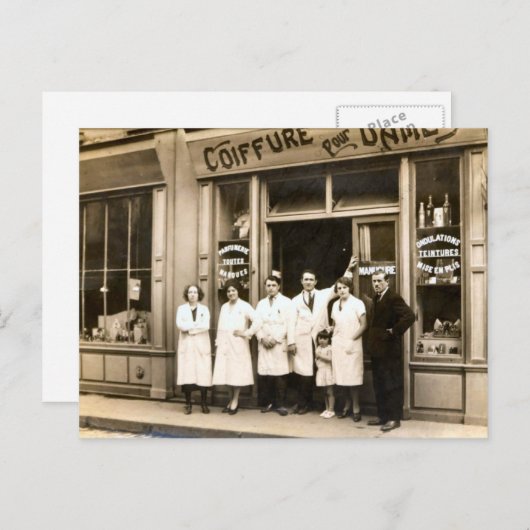 Friseur, 1930 postkarte (Vorne/Hinten)