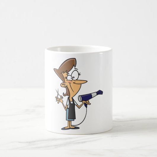 Friseur am Arbeitsplatz Kaffeetasse (Mittel)