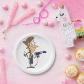 Friseur am Arbeitsplatz Pappteller (Party)