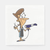 Friseur am Arbeitsplatz Serviette (Vorderseite)